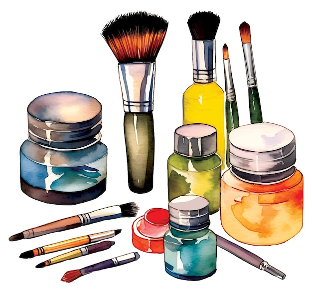 Cosmetica set Aquarel Makeup tools set Aquarel cosmetische collectie