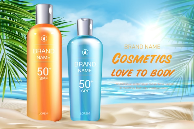 cosmetics to body advertising