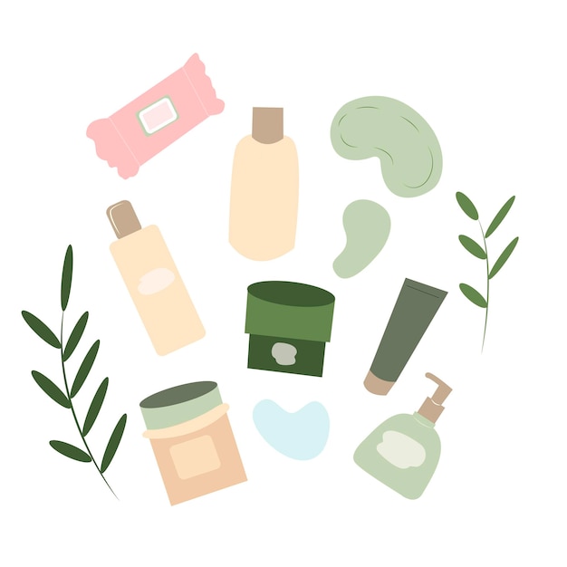 cosmetics care product icons