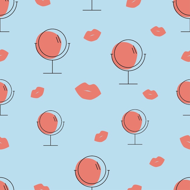 Cosmetics colorful seamless pattern