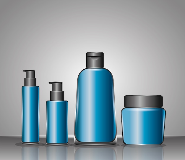 cosmetics packaging beauty bottle products set