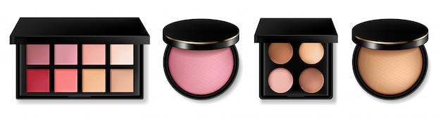 cosmetics and powder blush collection