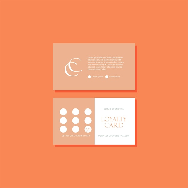 Cosmetics and Salon Loyalty Minimalist Card Design