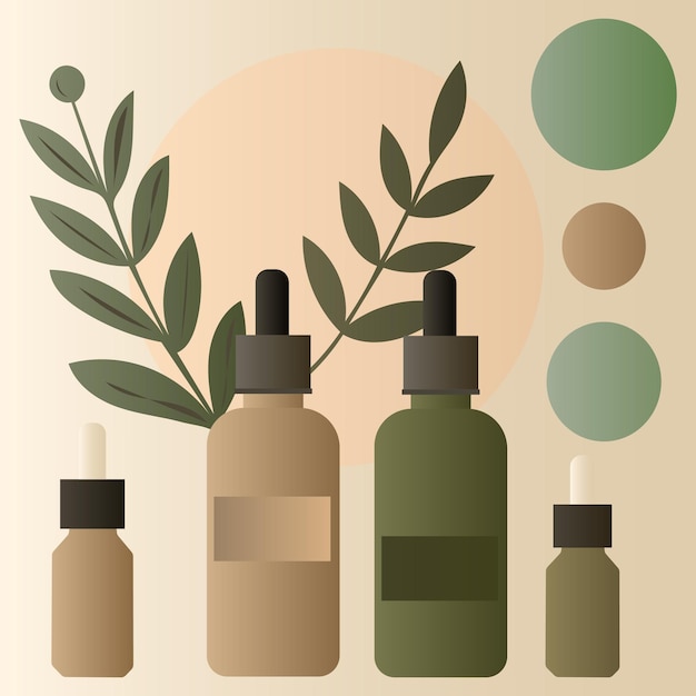 Cosmetics spa care and selfcare in natural shades