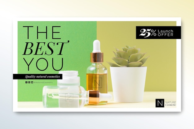 Cosmetics store banner template