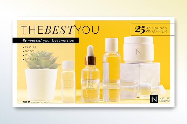 Cosmetics store banner template