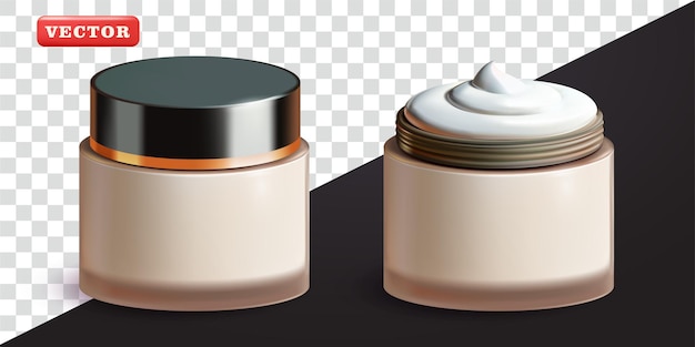 Cosmetische crème Jar 3d vector Geschikt voor cosmetica en reclame