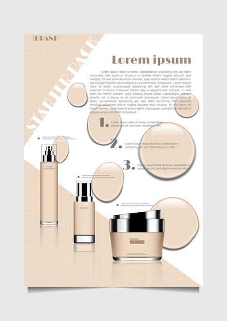 Vector cosmetische posteradvertentie