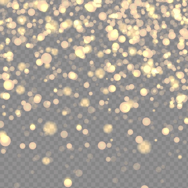 Cosmic sparkling dust on transparent background