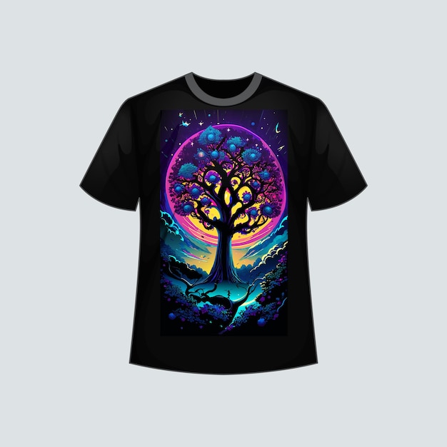 A cosmic tree t shirt design