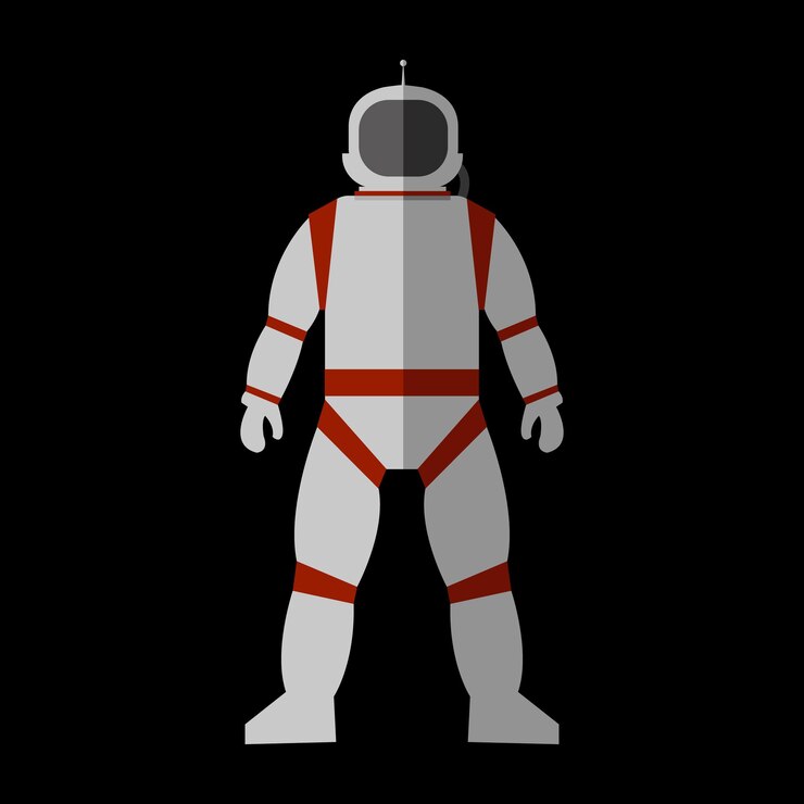 Vector cosmonaut flat icon for web and mobile device