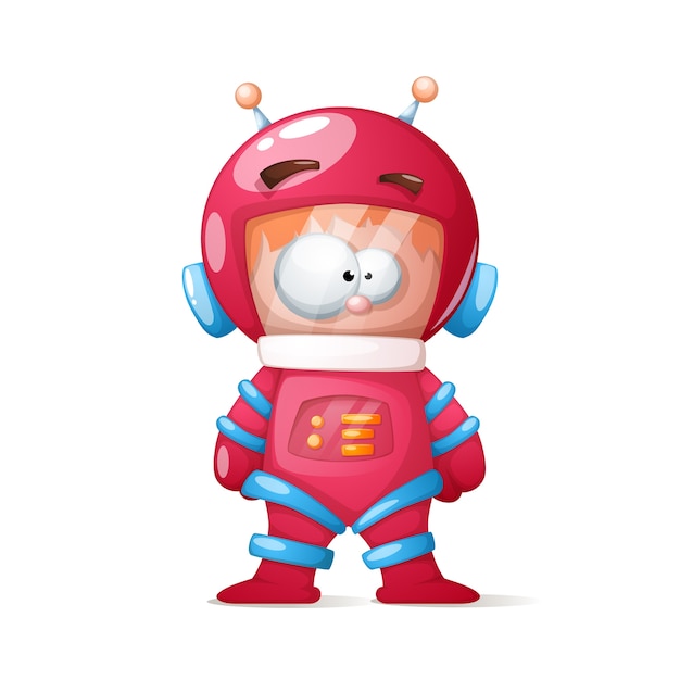 Vector cosmonaut illustration.