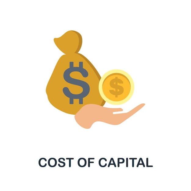 Cost of capital icon simple element from economic collection creative cost of capital icon for web design templates infographics and more