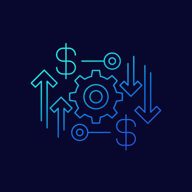 Cost effective, financial linear vector icon