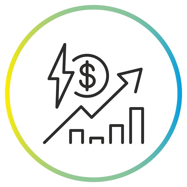 Cost electricity icon