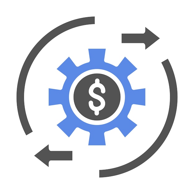 Cost Icon Style van de vectorontwerpprocedure
