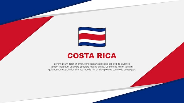 Costa Rica Flag Abstract Background Design Template Costa Rica Independence Day Banner Cartoon Vector Illustration Costa Rica Background