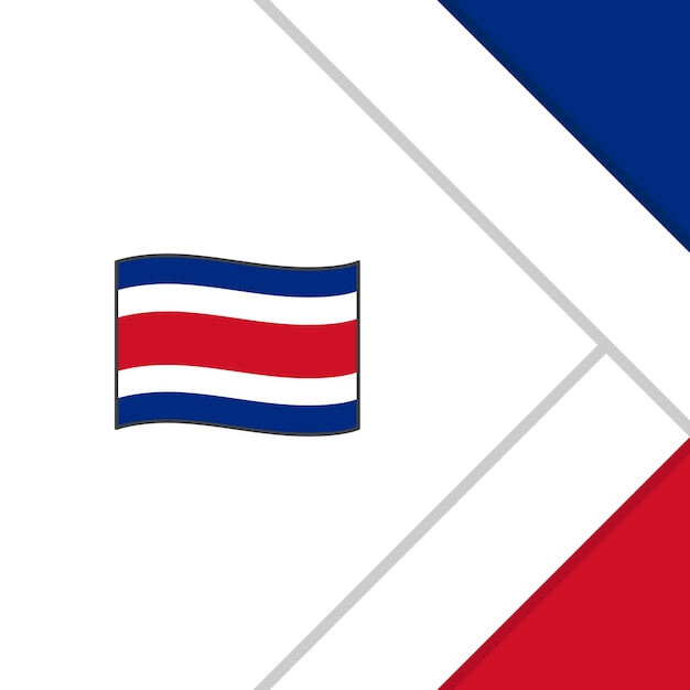 Costa Rica Flag Abstract Background Design Template Costa Rica Independence Day Banner Social Media Post Costa Rica Cartoon