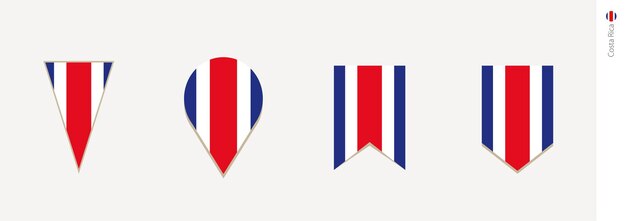 Costa Rica flag in vertical design vector illustration