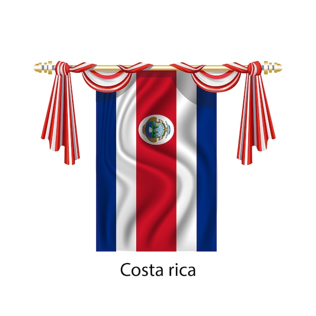 Costa Rica Vlag Vector Illustratie