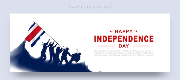 Плакат в социальных сетях празднования дня независимости Костарики