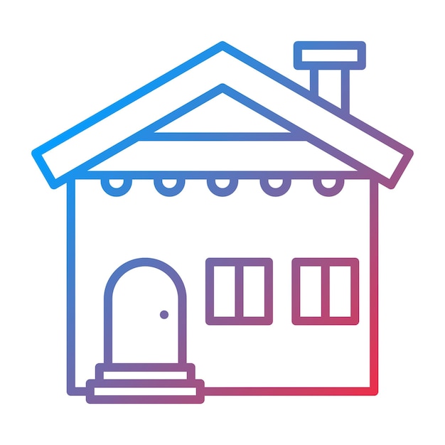 Cottage vector icon Can be used for Village iconset