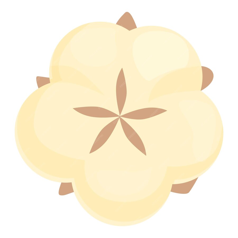 Premium Vector | Cotton ball icon cartoon vector organic plant natural pure