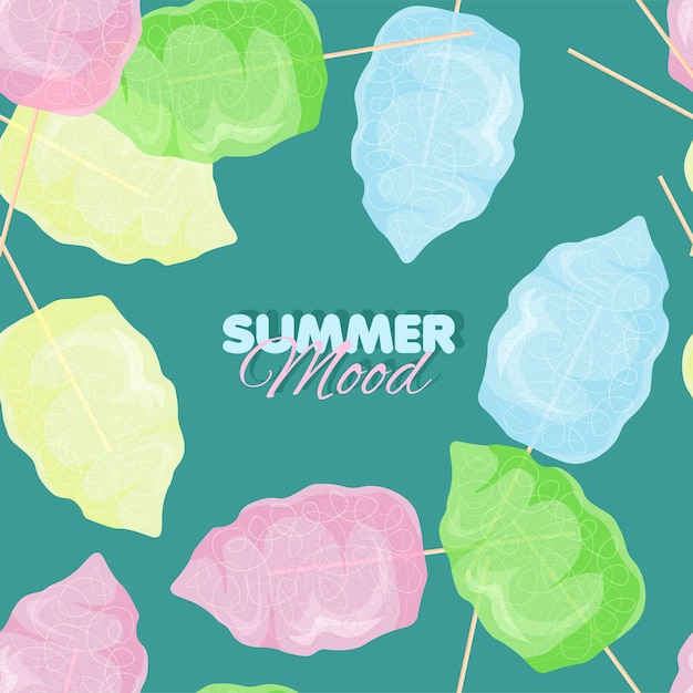 솜사탕 원활한 패턴 여름