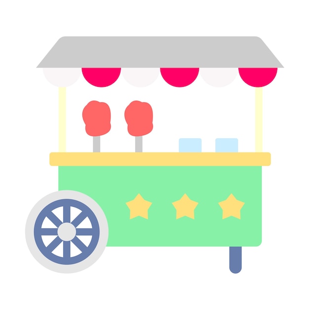 Cotton Candy Stall Icon Stijl