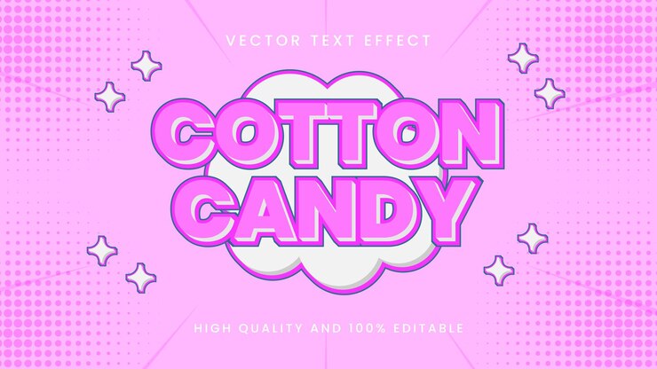 Cotton candy text effect