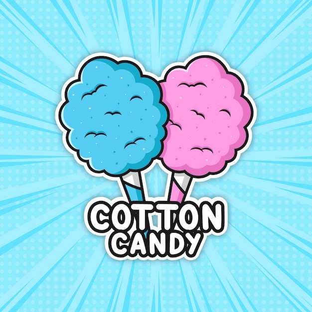 Cotton candy vector design background