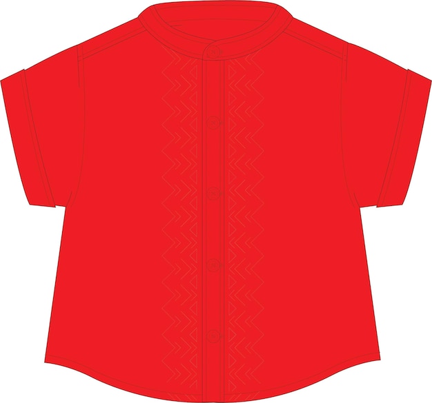 Vettore camicia semi stampata da uomo casual in cotone pacchetto tecnico disegno tecnico schizzo piatto disegno piatto vettoriale