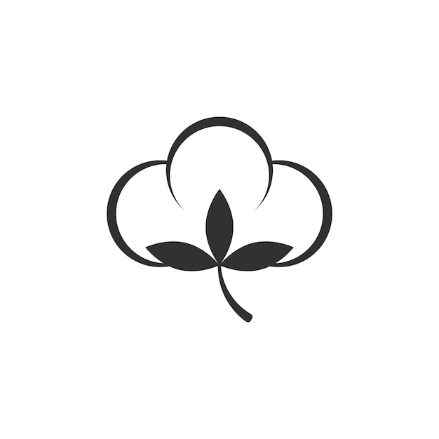 綿の花 iconVector イラスト白背景に分離