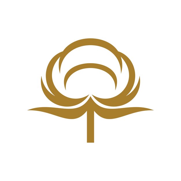 cotton icon natural textile label or pictogram
