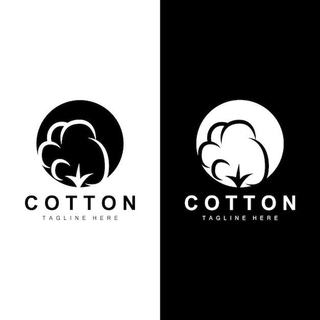 Premium Vector | Cotton logo plant design vector templet symbol