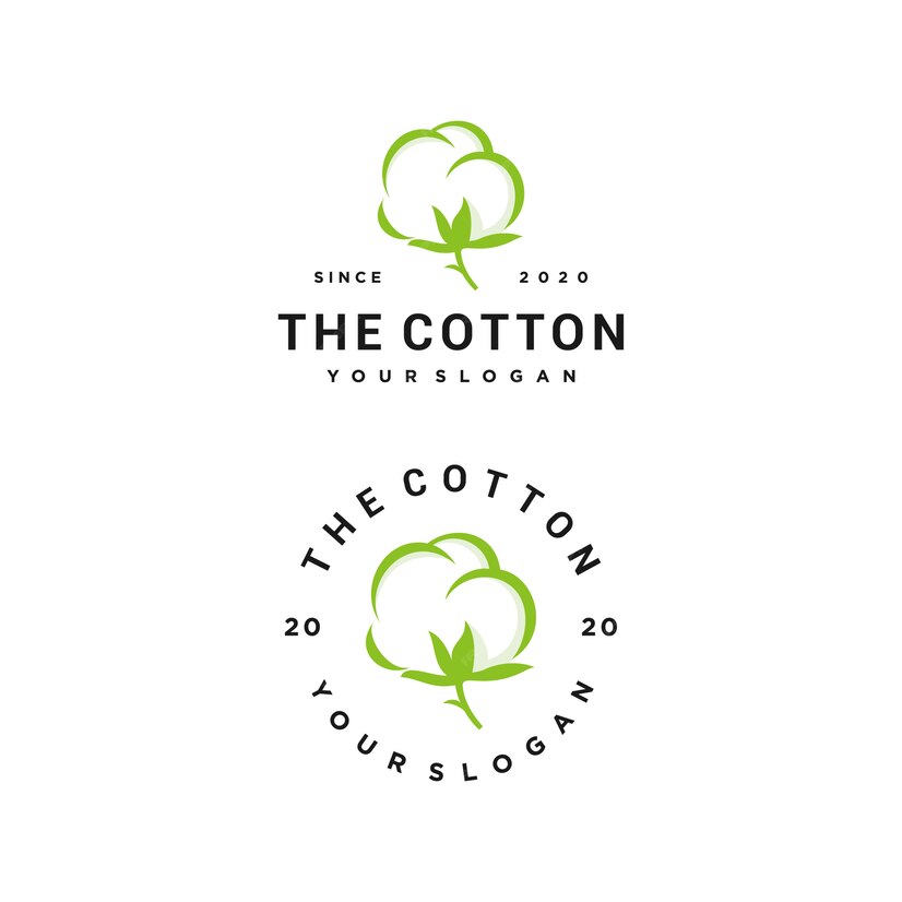 Premium Vector | Cotton logo set