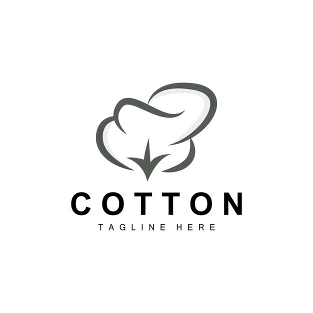 Cotton Logo Soft Cotton Flower Design Vector Natural Organic Plants Apparel Materials And Beauty Textiles