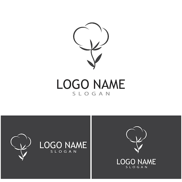 Cotton Logo Template vector symbol nature