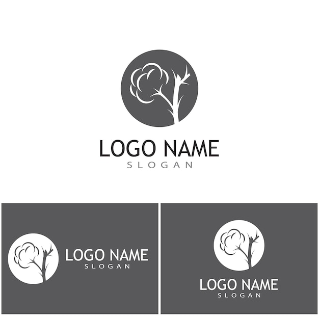 Cotton Logo Template vector symbol nature