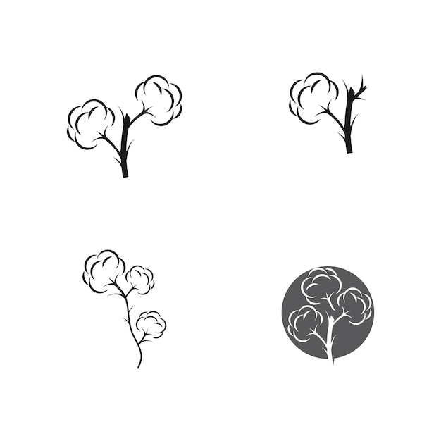 Cotton Logo Template vector symbol nature