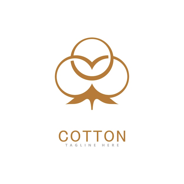 Vector cotton logo vector template design