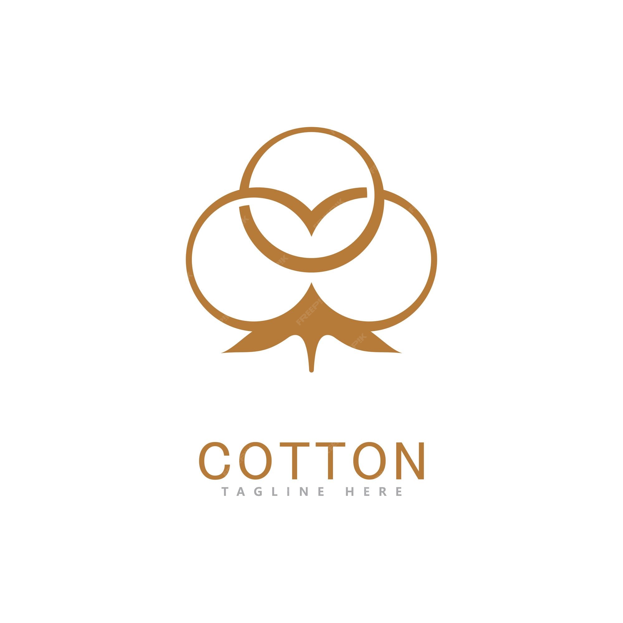 Premium Vector | Cotton logo vector template design