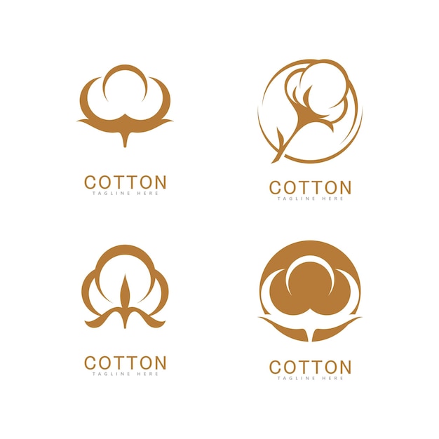 Vector cotton logo vector template design