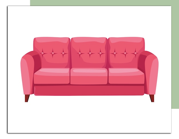 Vector couch sofa forniture isolated icon