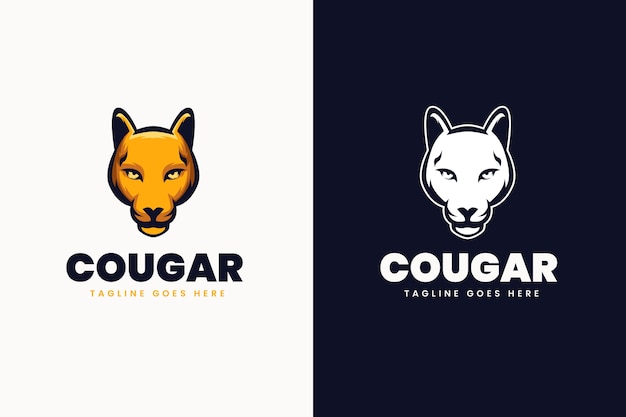 Vector cougar branding logo sjabloon