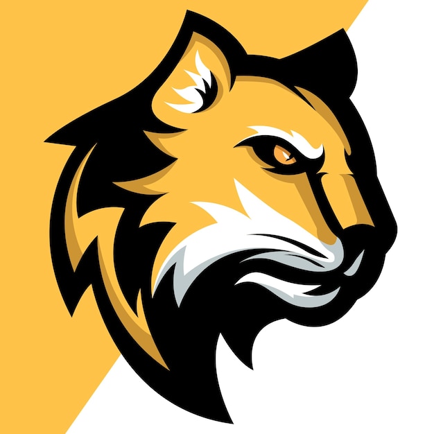 Vector cougar mascot logo