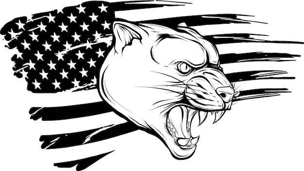 cougar vector illustratie ontwerp