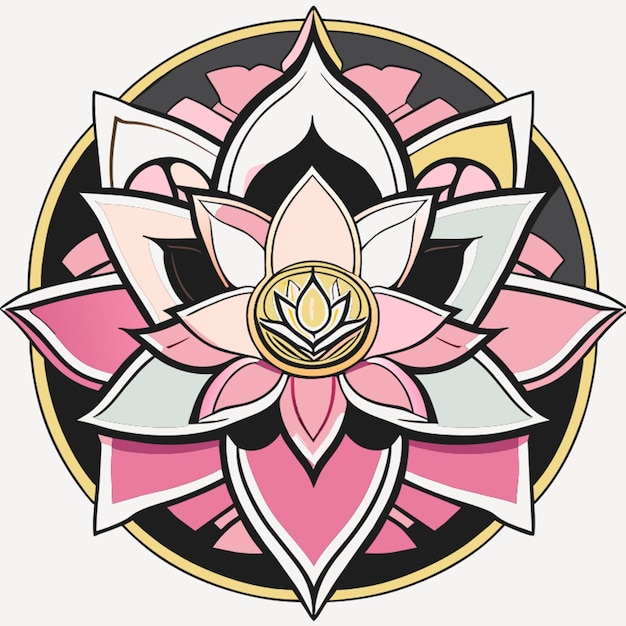 council of lotus vector illustration