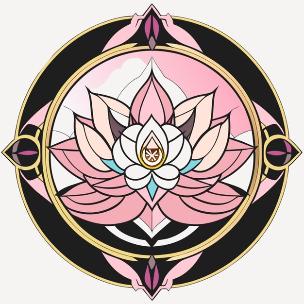 Vector council of lotus wairrior vector illustration