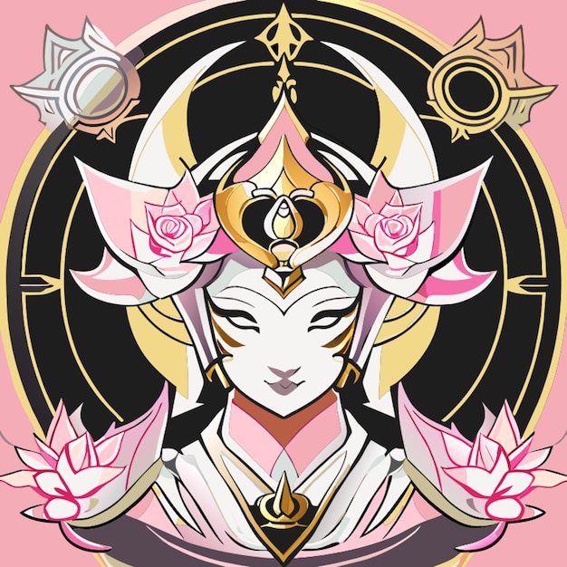 Council of Lotus Warframe vector illustratie